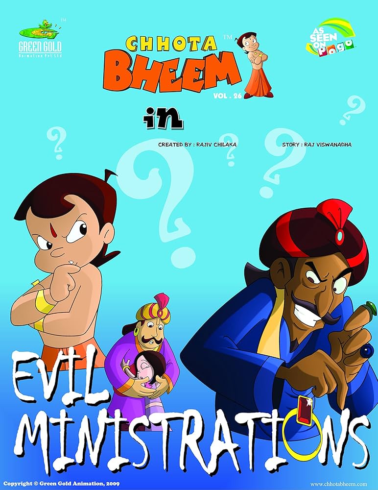 Cover page of Chhota Bheem in The Evil Mistration