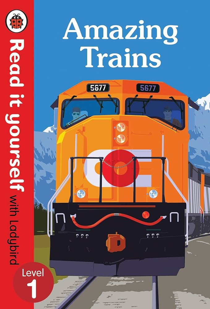 Cover page of Amazing Trains , Read it yourself level 1