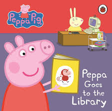 Cover page of Peppa goes to the library