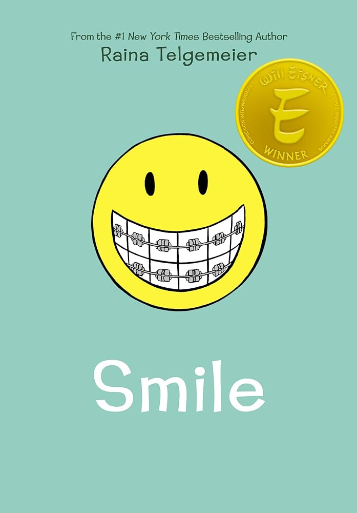 Cover page of Raina Telgemeier Smile