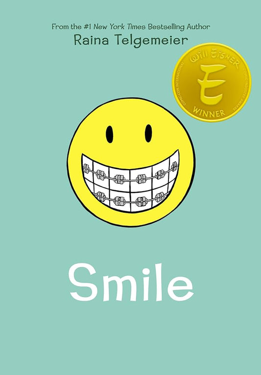 Cover page of Raina Telgemeier Smile