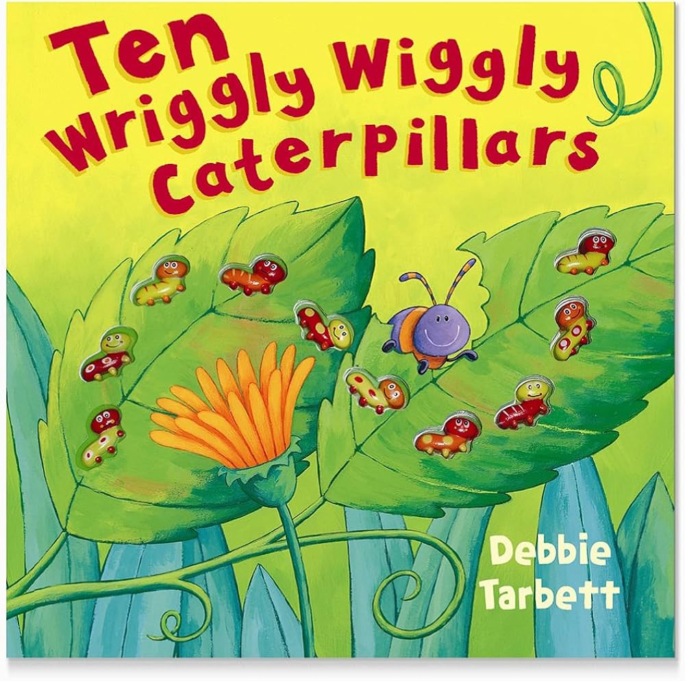 Cover page of Ten Wriggly Wiggly Caterpillars