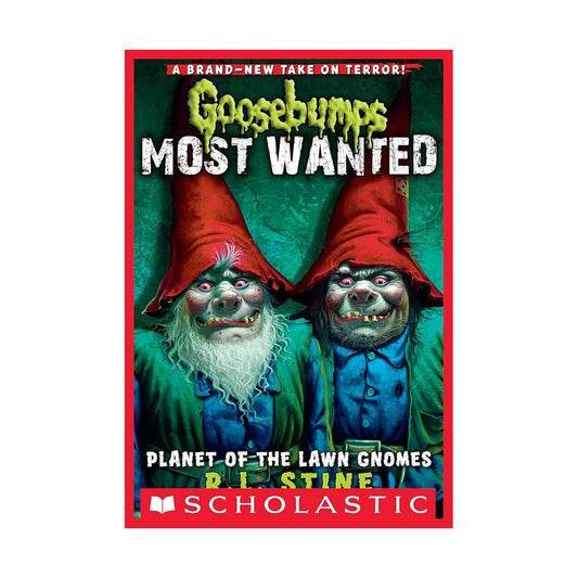Cover page of Goosebumps Planet of the Lawn Gnomes