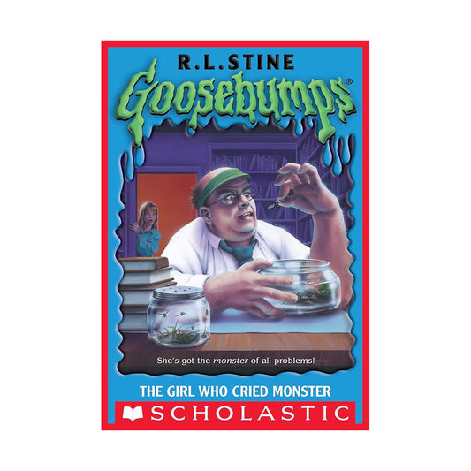 Cover page of Goosebumps The Girl Who Cried Monster