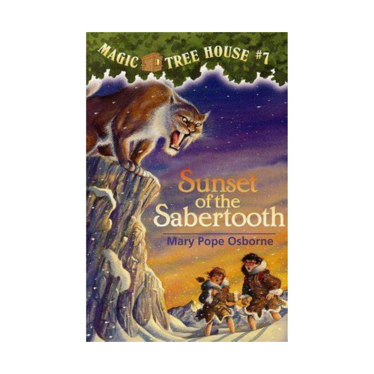 Cover page of Magic Tree House #7 - Sunset Of The Sabertooth